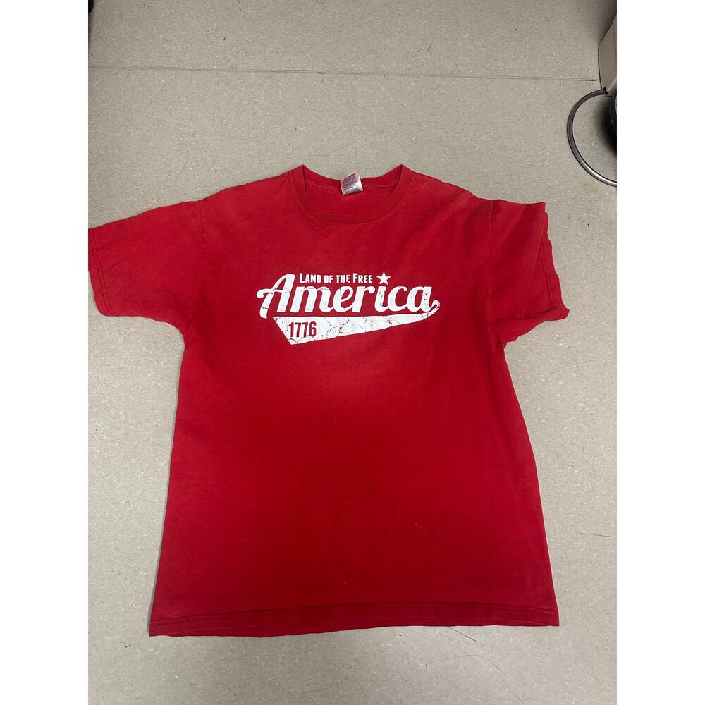 red  white Mens  women Land  of America Usa Shirt  large size 4th july labor day